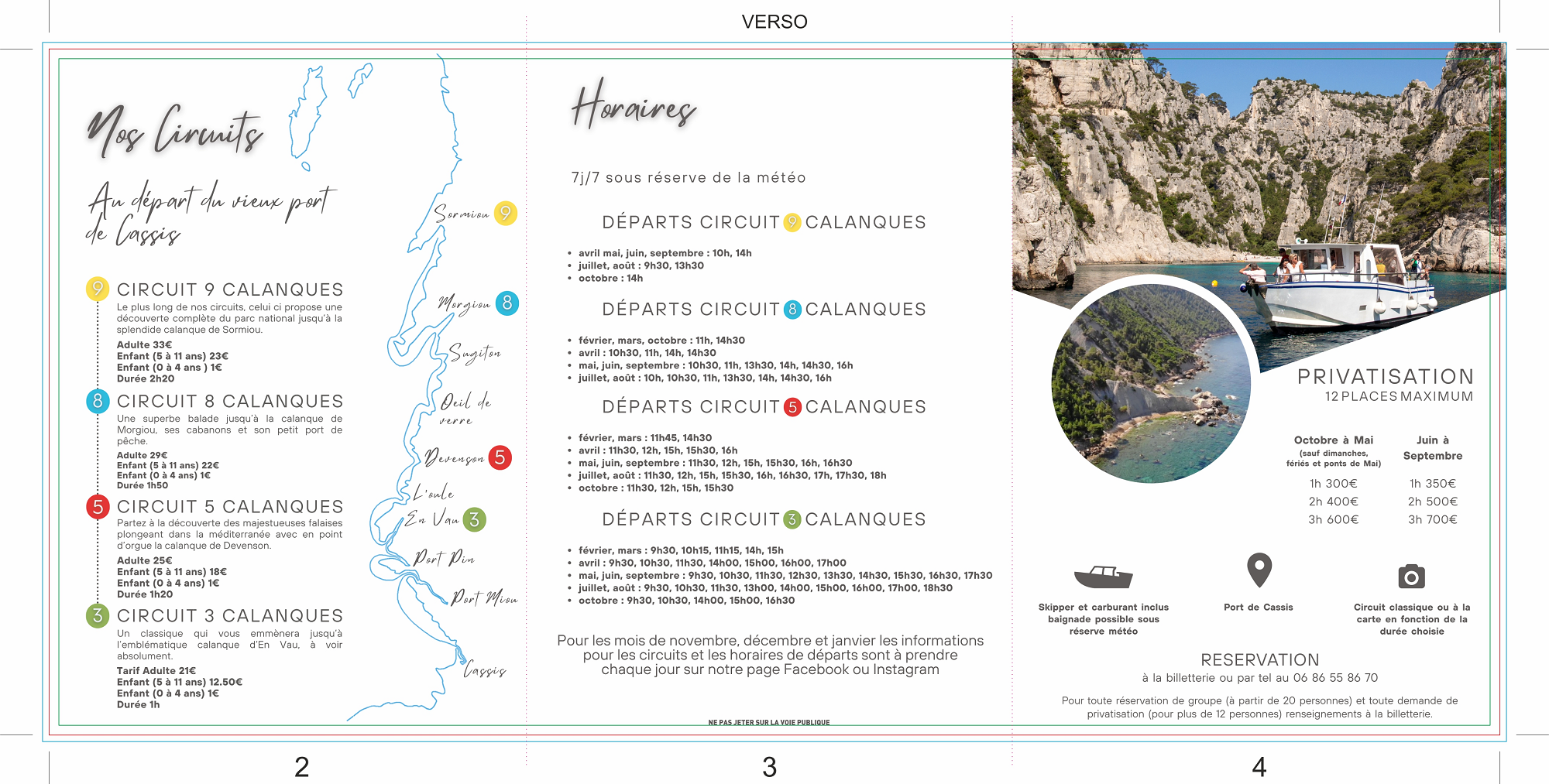 Tarifs et horaires Circuits